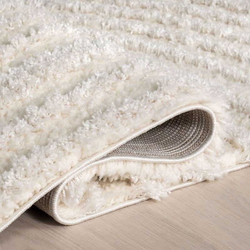 Nuloom Gloria Abstract Shag Area Rug, Runner 2' 6" x 14', Gloria Beige