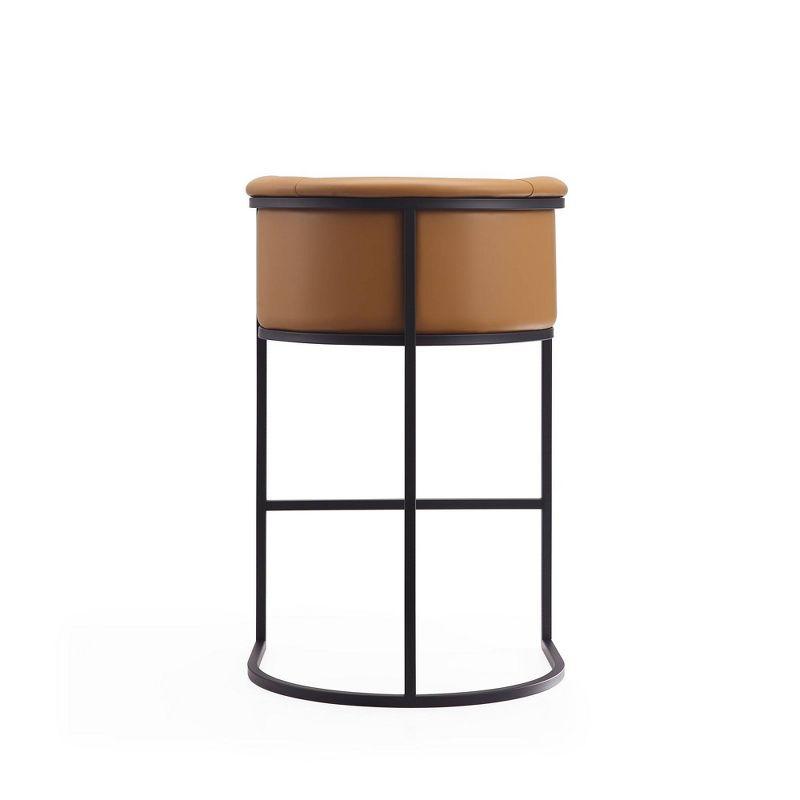 Cosmopolitan Upholstered Metal Barstool - Manhattan Comfort