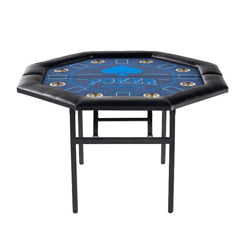 Barrington 48-in Poker Table with Folding Legs and Drink Holders for 8 Players