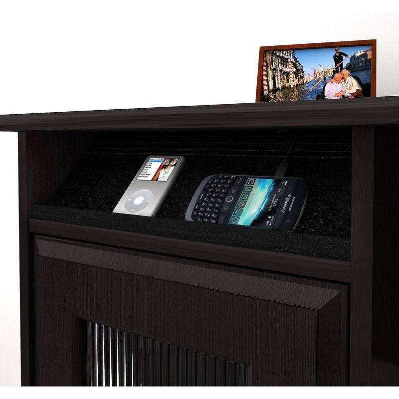 Cabot 60W L Shaped Computer Desk with Hutch Espresso Oak - Bush Furniture: Executive Workstation, Storage Hutch, File Drawer