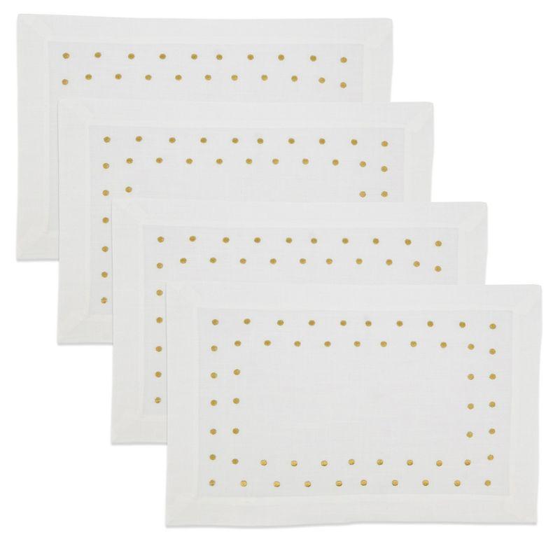 Saro Lifestyle Stylish Polka Dot Placemat (Set of 4),