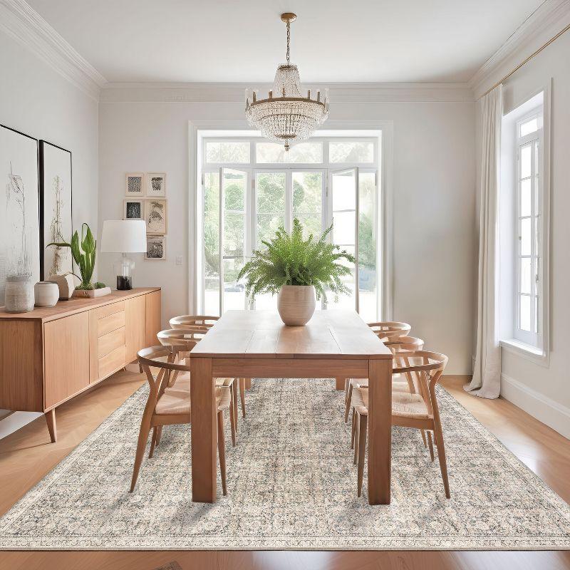 Nuloom Hillstone Collection Cally Traditional Vintage Medallion Area Rug, 5' x 8', Taupe
