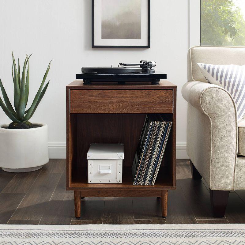 Liam Record Storage End Table Walnut - Crosley