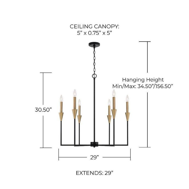 Capital Lighting Avant 6 - Light Dimmable Classic / Traditional Chandelier