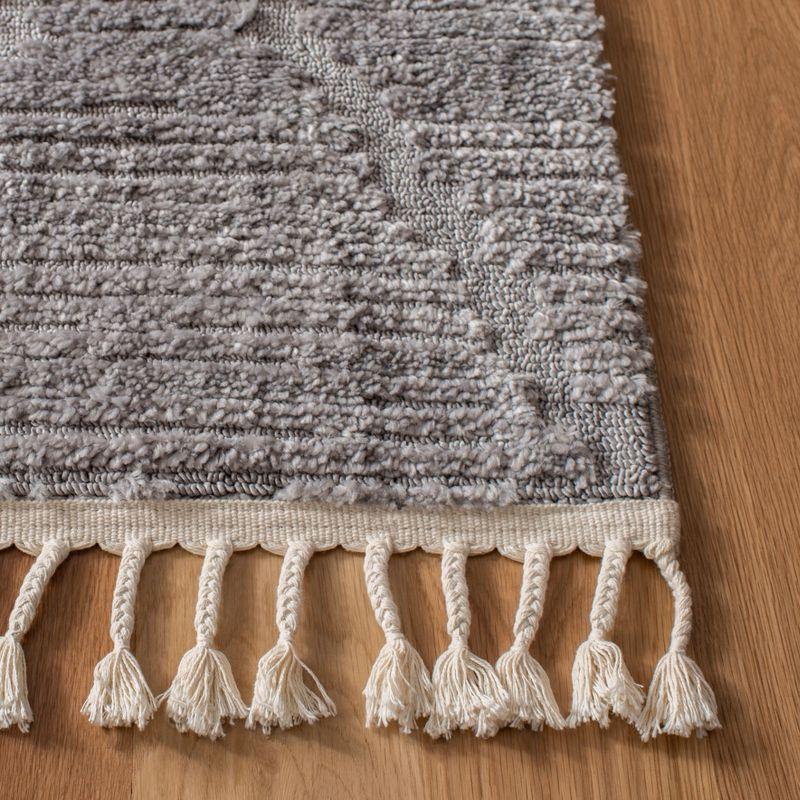 Gray Diamond Moroccan Boho Wool Area Rug