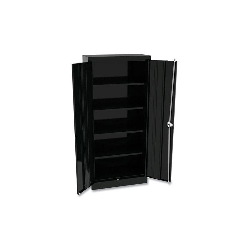 Black Lockable Office Cabinet with Adjustable Shelving