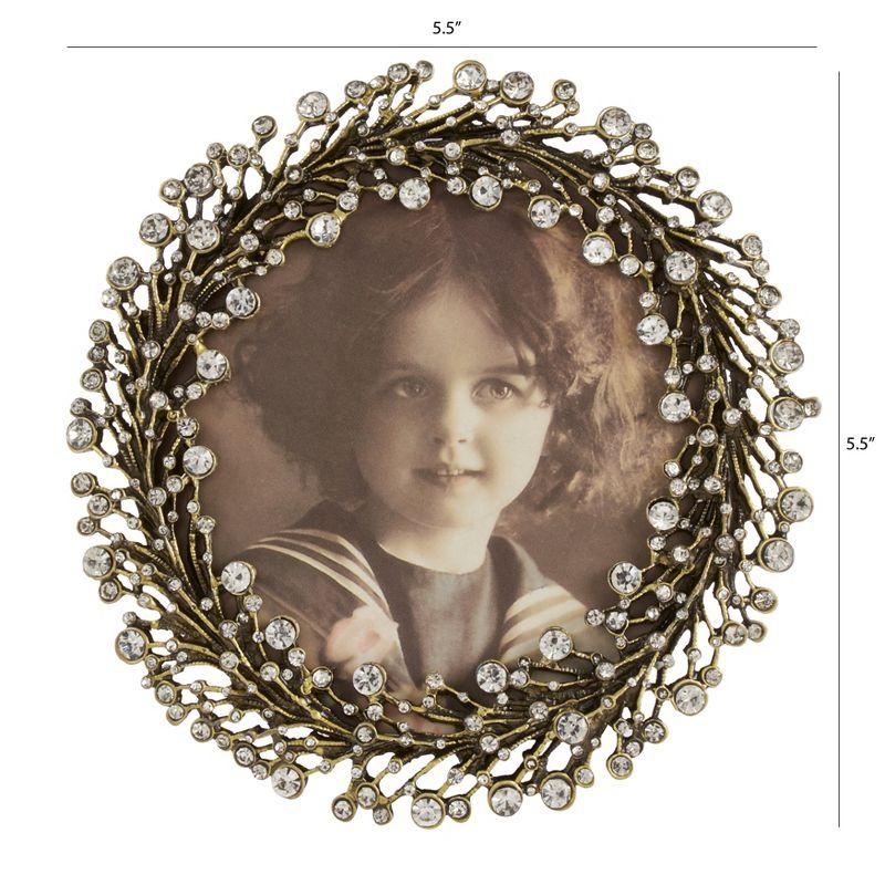 Saro Lifestyle Jeweled Photo Frame With Wreath Design