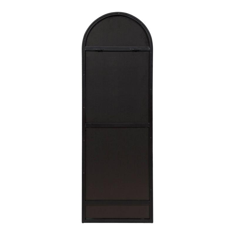 16" x 48" Valenti Tall Framed Arch Mirror Black - Kate and Laurel