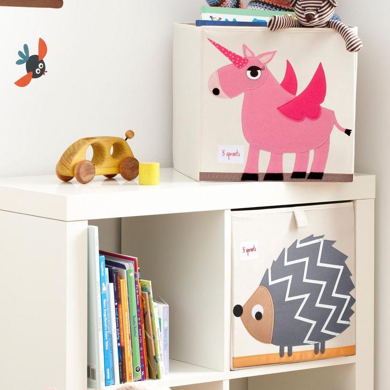 3 Sprouts 3 Sprouts - Toy Storage Cube for Baby and Kids - Unicorn