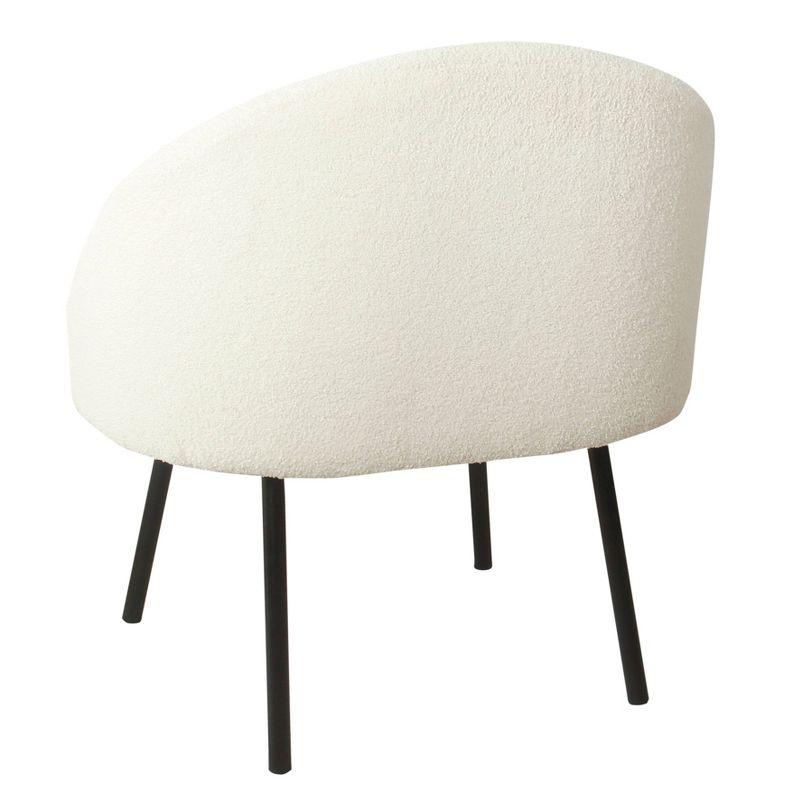 Modern Faux Shearling Accent Chair Cream - HomePop