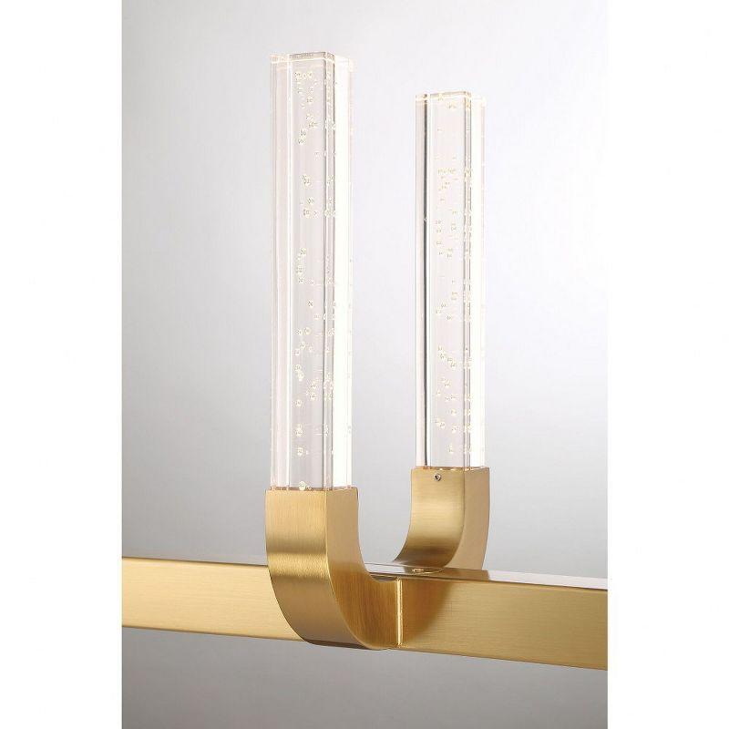 Del Mar 8-Light LED Linear Chandelier in Warm Brass by Breegan Jane