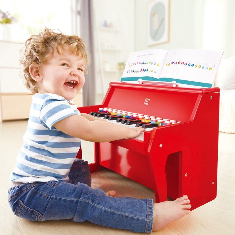 Hape Learn With Lights: Electronic Piano - Red, 25 Keys, Ages 3+