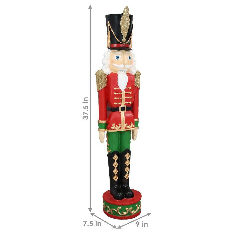 Kristoff 37" Red and Green Polyresin Nutcracker Soldier