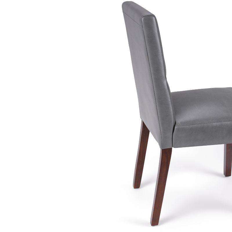 WyndenHall Set of 2 Seymour Parson Dining Chairs Stone Gray: High Back, Wood Legs, Comfort Foam