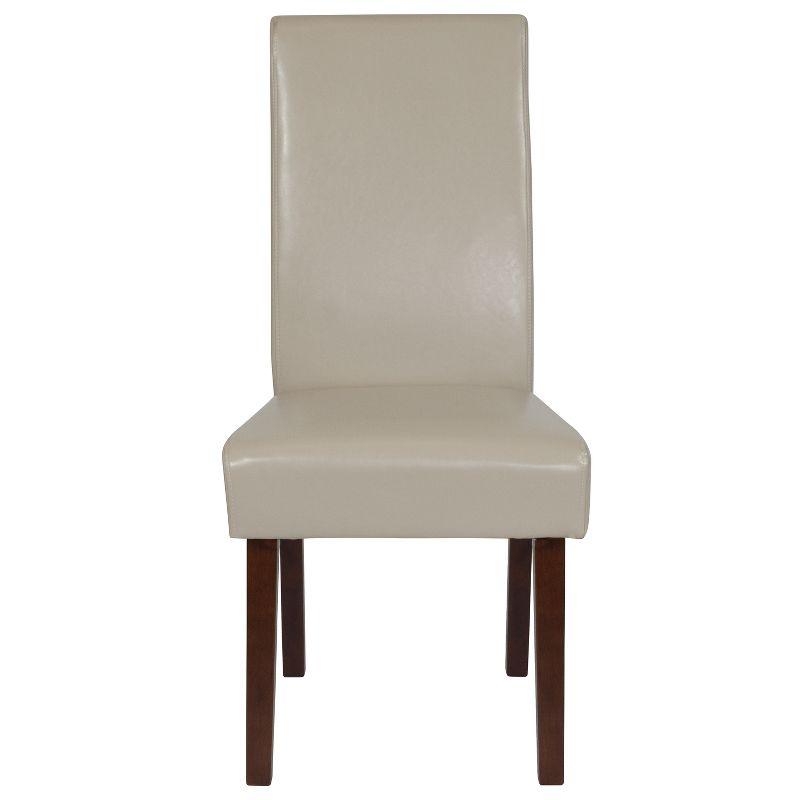 Flash Furniture Greenwich Series Upholstered Panel Back Mid-Century Parsons Dining Chairs