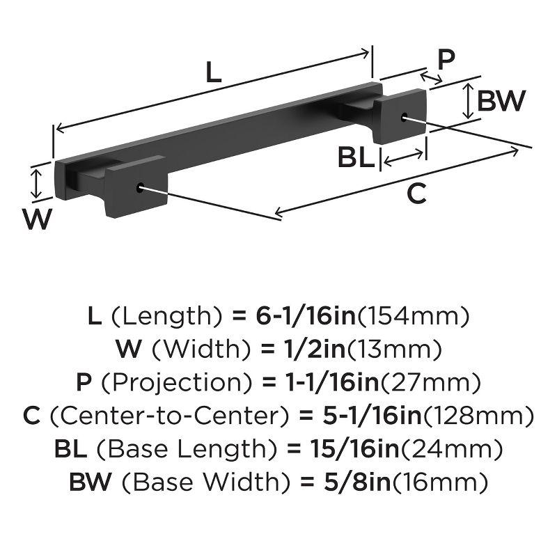 Matte Black Modern Cabinet Pull with Mounting Hardware