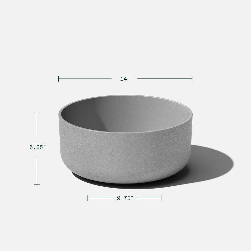 Veradek Mason Series Kona Bowl 14" Plastic-Stone Planter 2-Pack Gray