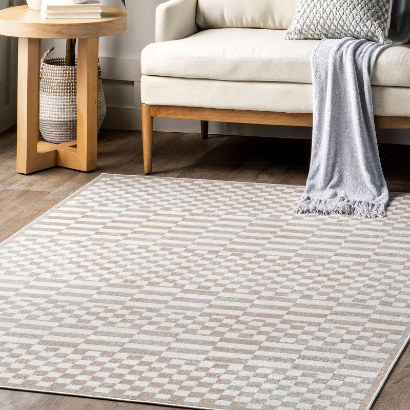 Nuloom Nikita Faded Geometric Machine Washable Indoor Area Rug