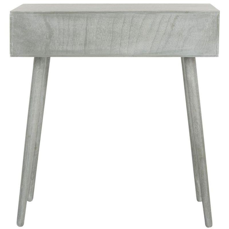 Transitional Slate Grey Rectangular 2-Drawer Console Table