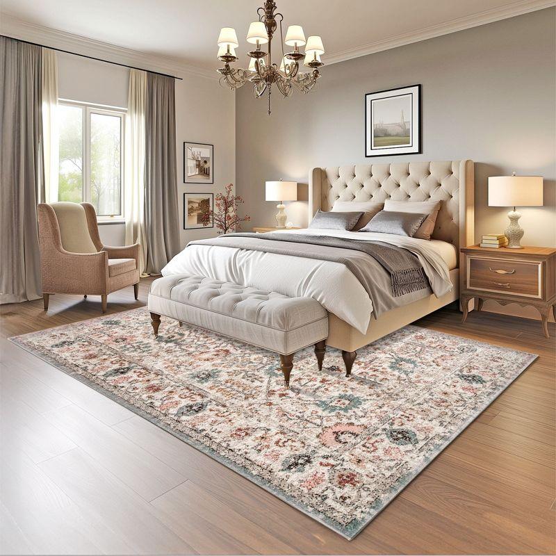 Nuloom Lenore Floral & Paisley 8x10 Indoor Area Rug for Living Room Bedroom Dining Room Kitchen, Beige/Multicolor