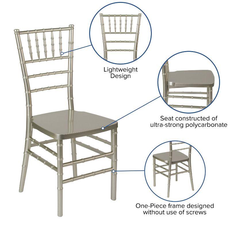 Flash Furniture HERCULES PREMIUM Series Champagne Resin Stacking Chiavari Chair