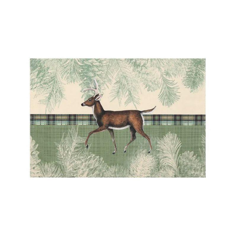 Woodland Forest Multicolor Fabric Placemats Set of Four