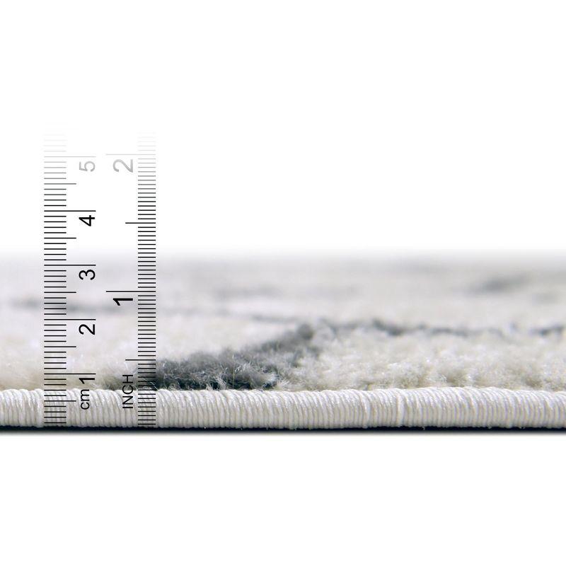 Unique Loom 7' 0 x 7' 0 Trellis Frieze Rounded Ivory Area Rug