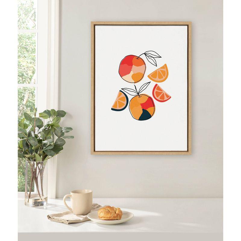 18" x 24" Sylvie Juicy Citrus Framed Canvas by Oris Eddu - Kate & Laurel All Things Decor