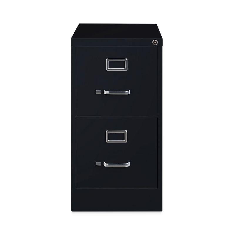 Alera Two-Drawer Economy Vertical File, Letter-Size File Drawers, 15" x 26.5" x 28.37", Black