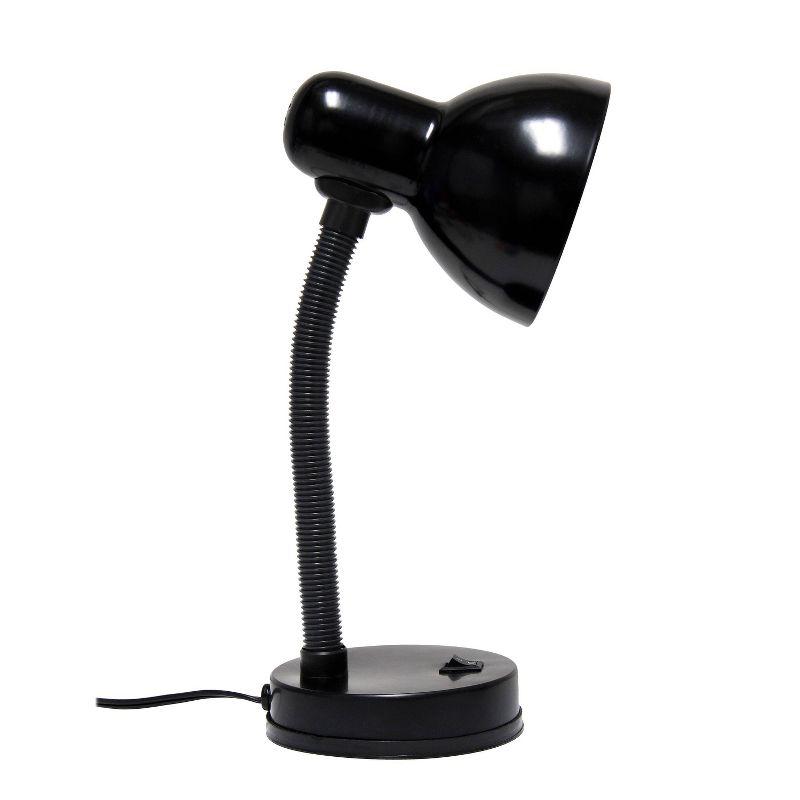 Basic Metal Desk Lamp with Flexible Hose Neck - Simple Designs