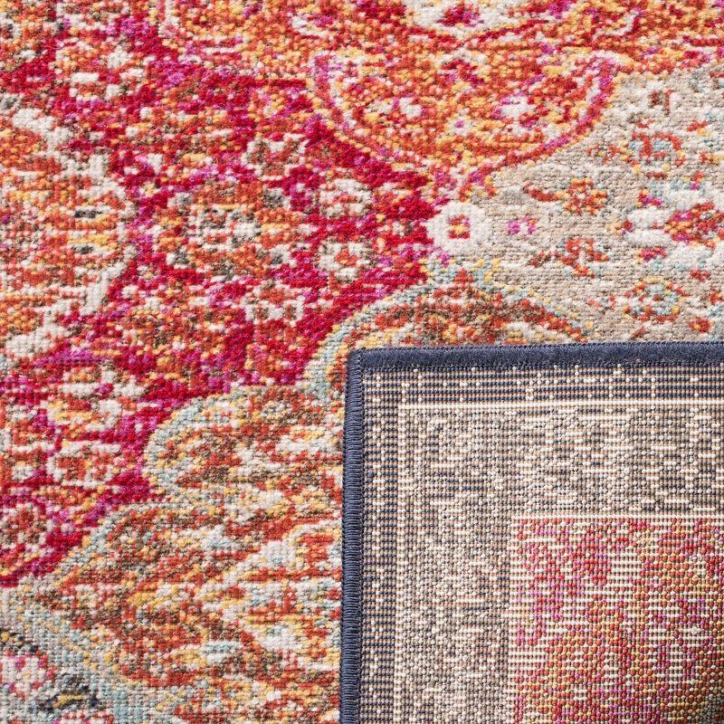 Montage MTG281 Power Loomed Indoor/Outdoor Accent Rug - Red/Aqua - 3'x5' - Safavieh