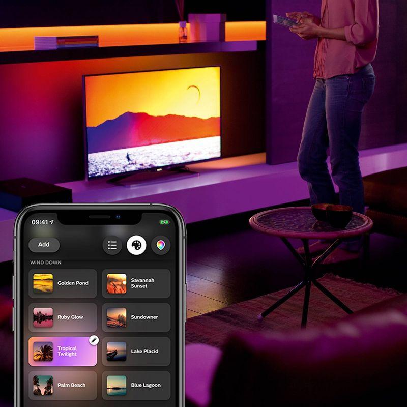 Philips Hue White and Color Ambiance Bluetooth-enabled Lightstrip Extension: LED, Multicolored, Indoor, Plastic, 16M Settings