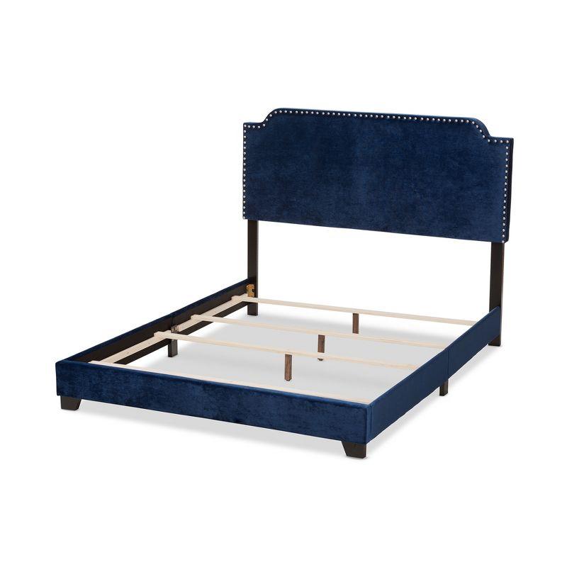 Darcy Velvet Upholstered Bed - Baxton Studio