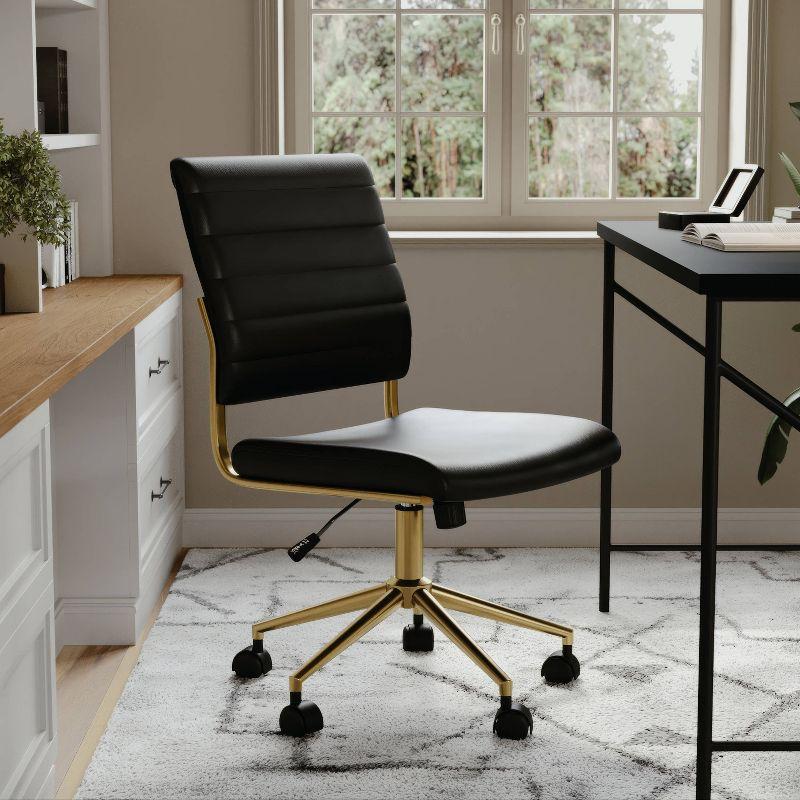 Upholstered Office Armless Chair - Martha Stewart