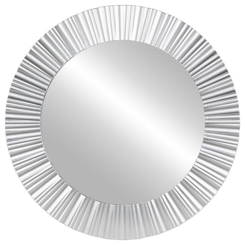 Elegant 20" Contemporary Fluted Round Mirror Wall Decor