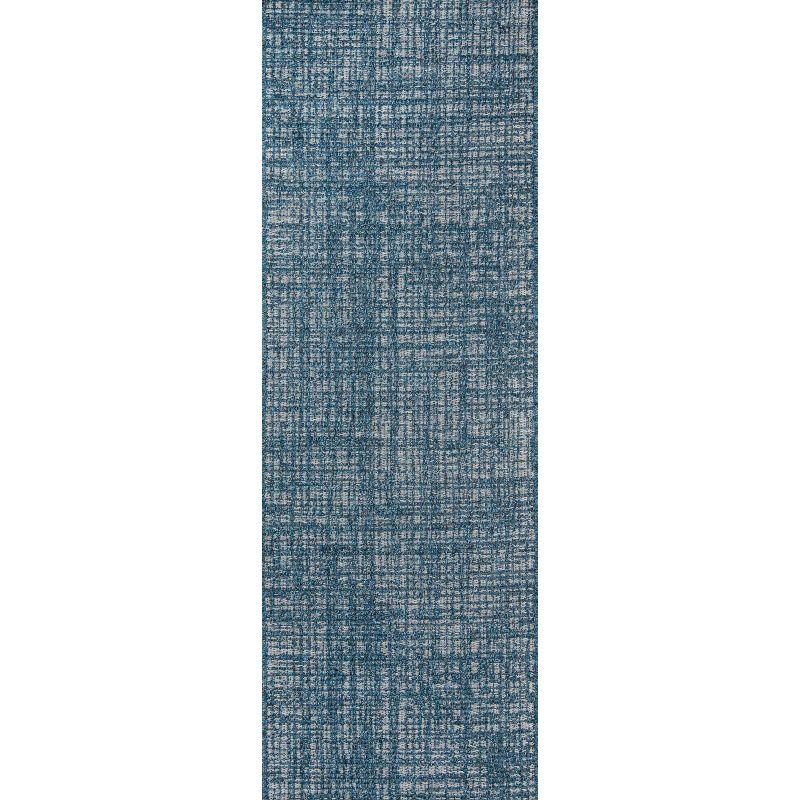 Steppe Abstract Navy Blue Indoor / Outdoor Area Rug