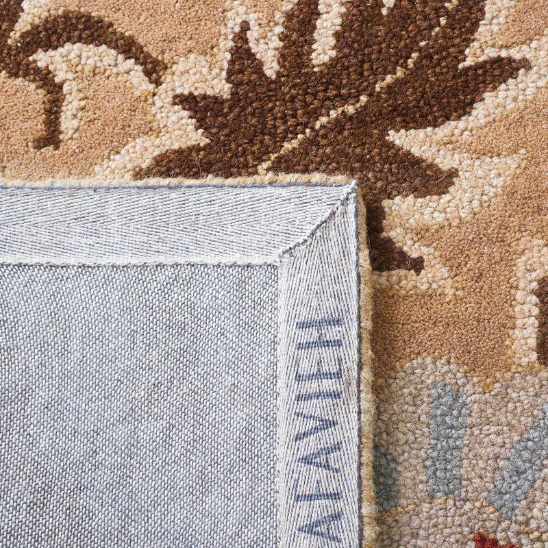 Blossom BLM912 Hand Hooked Area Rug - Beige/Multi - 6'x6' - Safavieh.