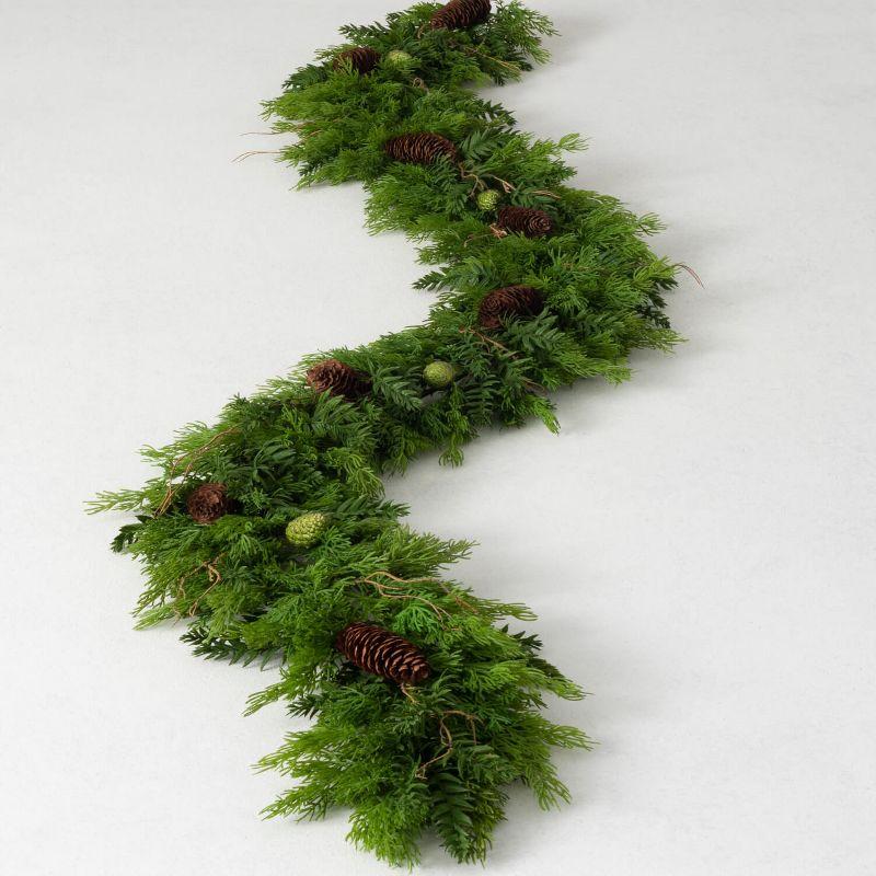 Sullivans Artificial 6 ft. Cedar & Hemlock Garland  Green