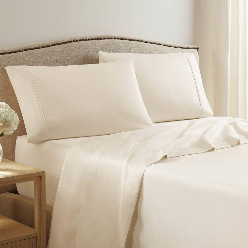 Ivory Twin Cotton Deep Pocket Sheet Set