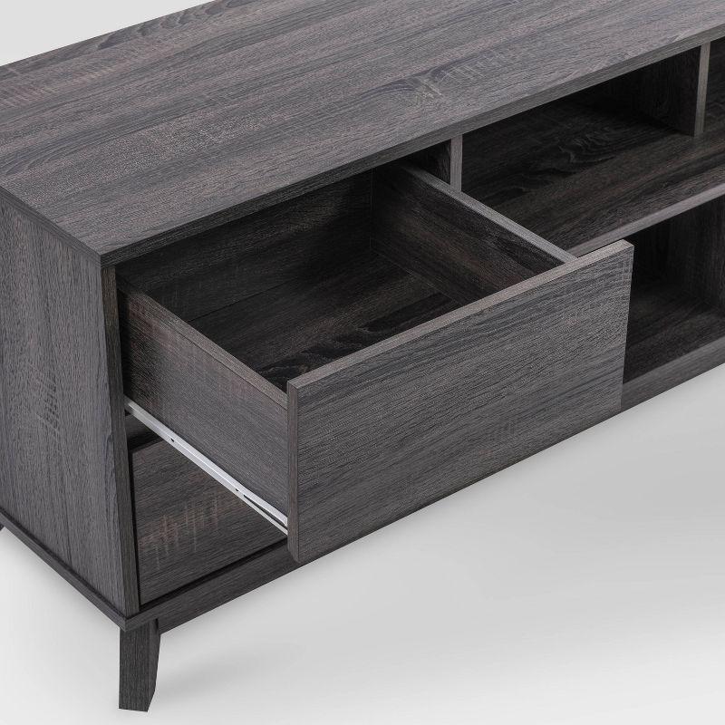 Hollywood Wood Grain TV Stand for TVs up to 85" with Drawers Gray - CorLiving