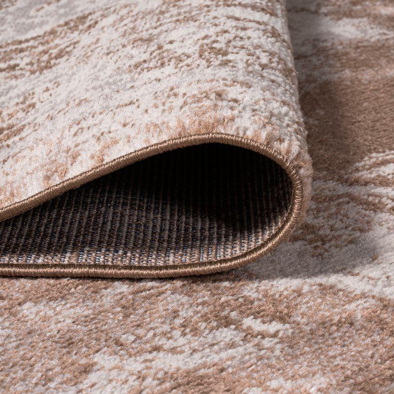 4'x6' Alhambra Ornate Medallion Modern Area Rug, Brown/Cream - JONATHAN Y