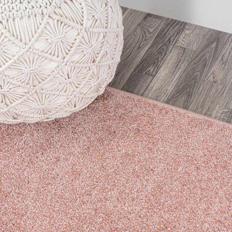 3'x5'Oval  Haze Solid Low-Pile, Pink - JONATHAN Y