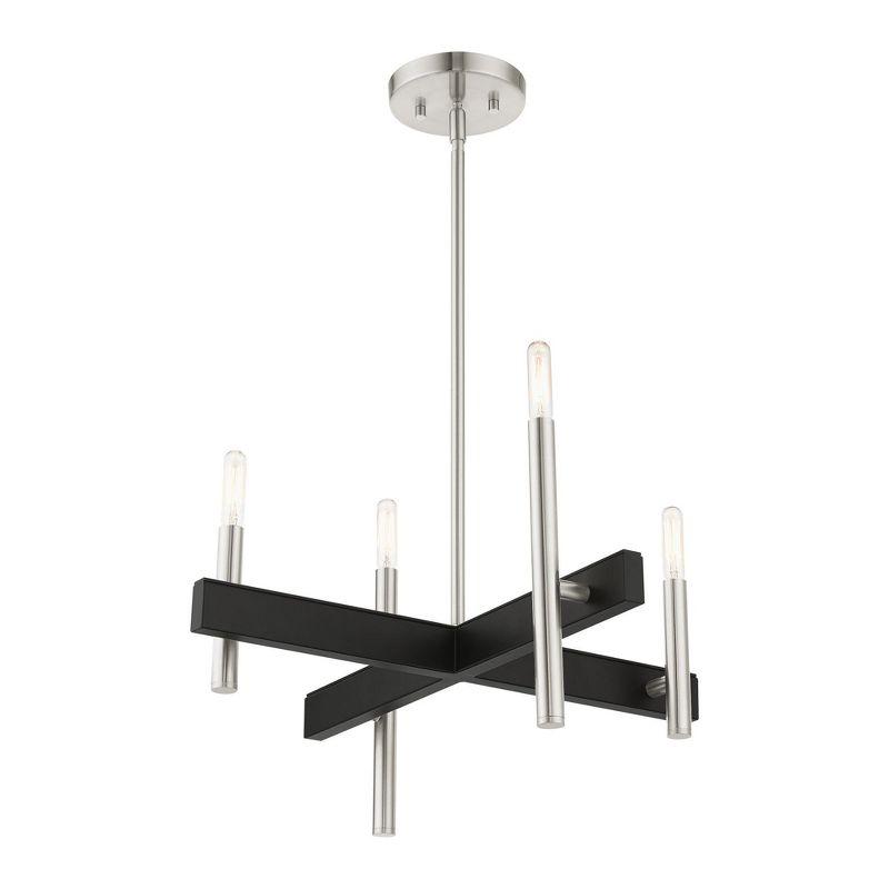 Livex Lighting Denmark 4 - Light Chandelier in  Brushed Nickel