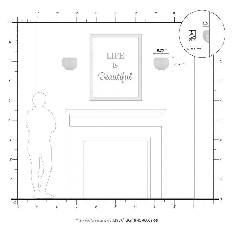Livex Lighting Piedmont 1 - Light Wall Light in  Shiny White