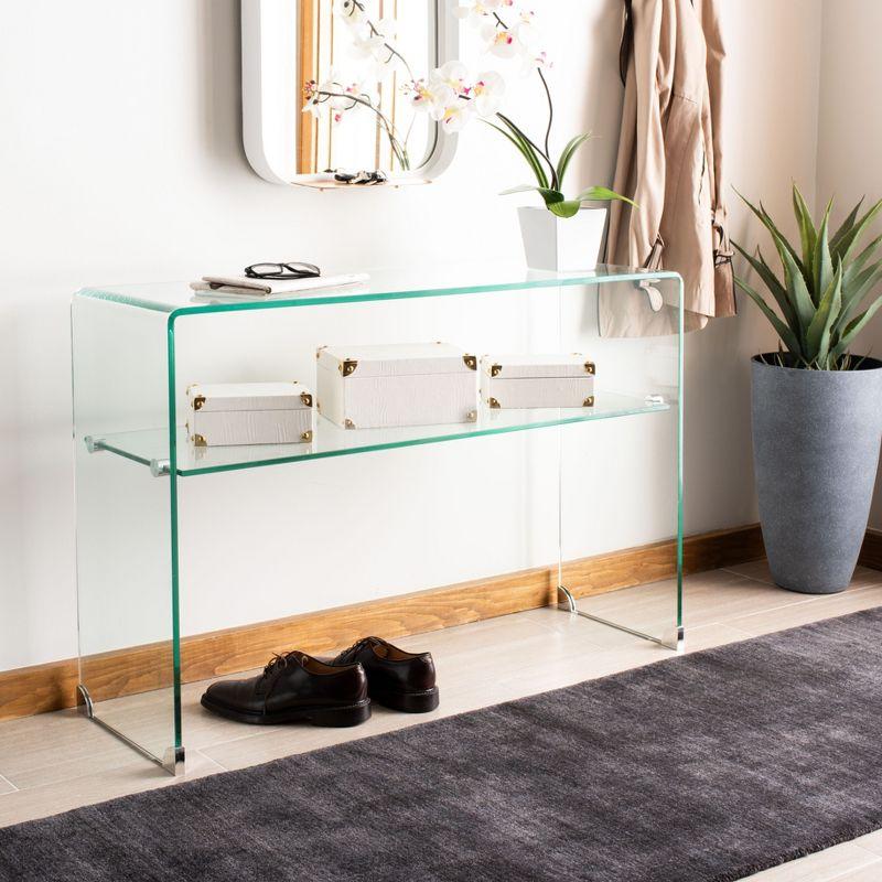 Haslemere 43.31'' Glass Console Table