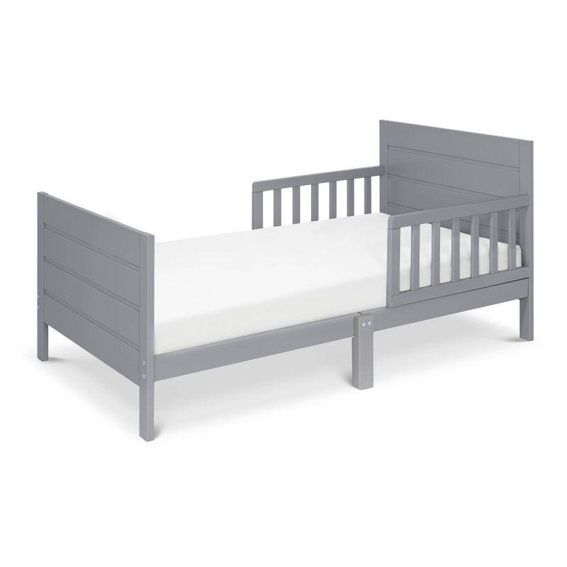 Gray Pine Wood Frame Toddler Platform Bed