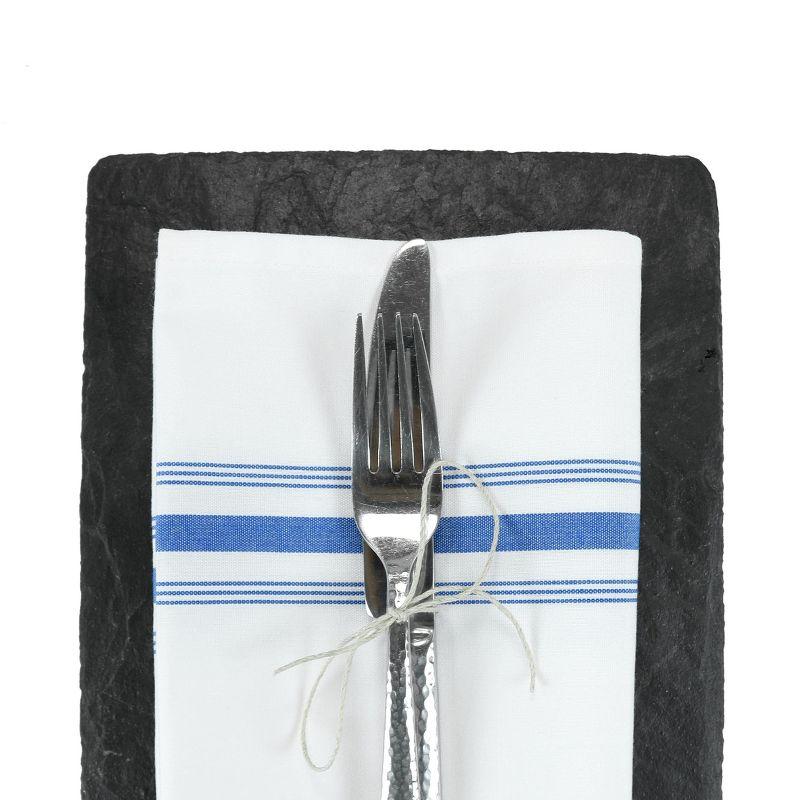 Arkwright Bistro Napkins (12 Pack), Spun Polyester, 18x22 in., Striped Color Options