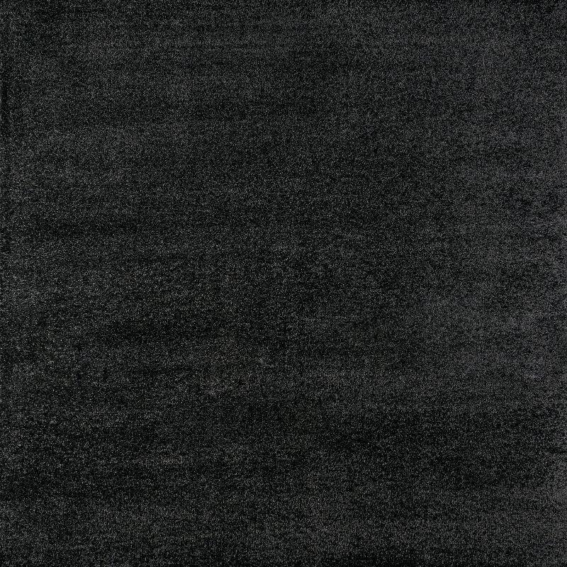 5'x5' Haze Solid Low-Pile, Black - JONATHAN Y