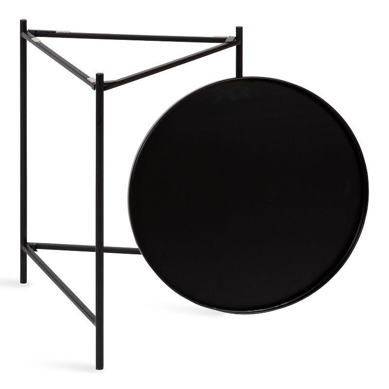 Ulani 2-Piece Nested Black Metal Round Side Tables