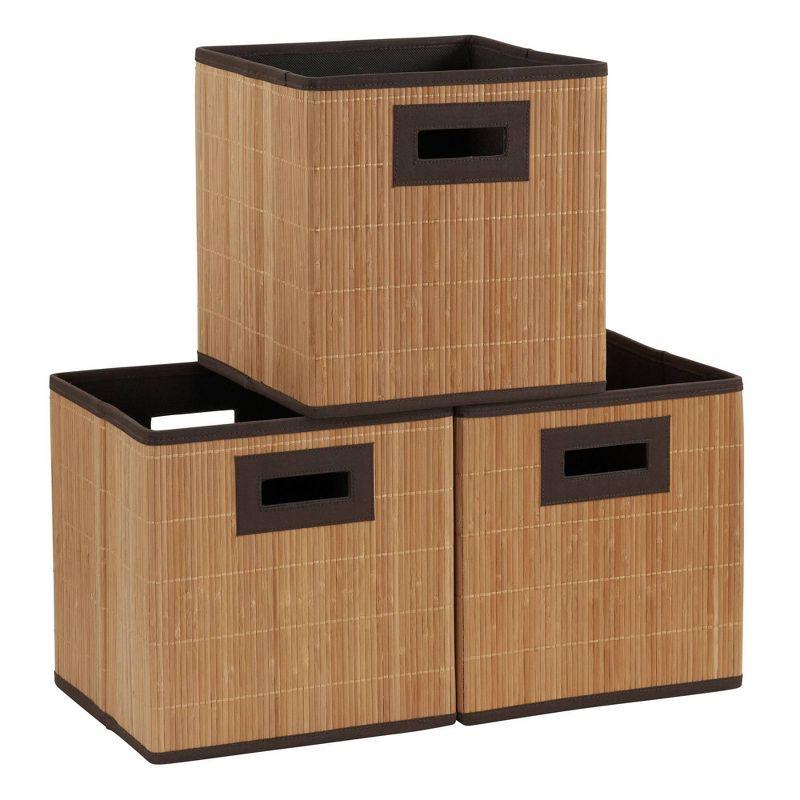 Household Essentials Bamboo Bin (Set of 3)